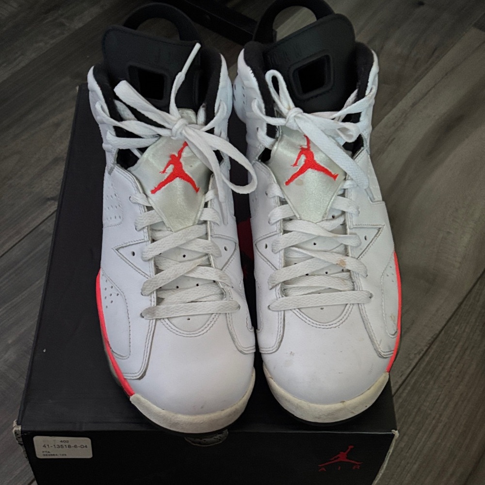 Jordan White and Red Sneakers